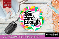 Inspirational Quote Car Coaster - Summer Fruit Coaster PNG Product Image 1