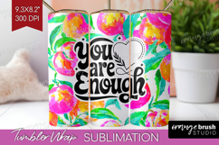 Inspirational Quote Tumbler Wrap - Summer Fruit Tumbler PNG Product Image 1