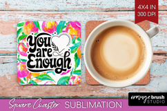 Inspirational Quote Square Coaster - Summer Fruit Coaster Product Image 1