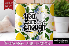 Inspirational Quote Tumbler Wrap - Summer Fruit Tumbler PNG Product Image 1