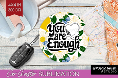 Inspirational Quote Car Coaster - Summer Fruit Coaster PNG Product Image 1