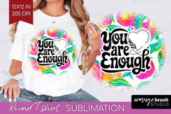 Inspirational Quote Round Tshirt Background - Summer Fruit Product Image 1