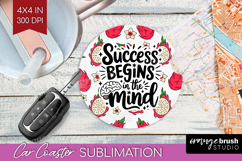 Inspirational Quote Car Coaster - Summer Fruit Coaster PNG Product Image 1