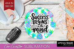 Inspirational Quote Car Coaster - Summer Fruit Coaster PNG Product Image 1