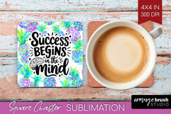 Inspirational Quote Square Coaster - Summer Fruit Coaster Product Image 1