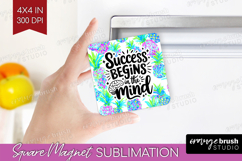 Inspirational Quote Magnet Sublimation - Summer Fruit Square Product Image 1