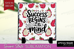 Inspirational Quote Slate PNG - Summer Fruit Square Slate Product Image 1