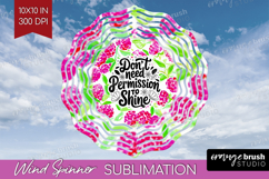 Inspirational Quote Wind Spinner Sublimation PNG - Summer Product Image 1