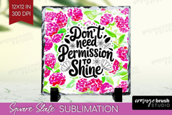 Inspirational Quote Slate PNG - Summer Fruit Square Slate Product Image 1