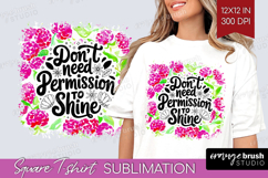 Inspirational Quote Square Tshirt Background - Summer Fruit Product Image 1