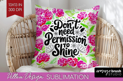 Inspirational Quote Pillow Sublimation - Summer Fruit Pillow Product Image 1
