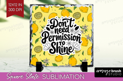 Inspirational Quote Slate PNG - Summer Fruit Square Slate Product Image 1