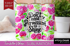 Inspirational Quote Tumbler Wrap - Summer Fruit Tumbler PNG Product Image 1