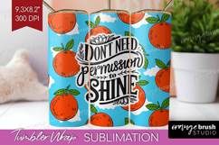 Inspirational Quote Tumbler Wrap - Summer Fruit Tumbler PNG Product Image 1