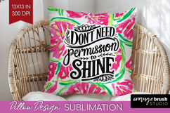 Inspirational Quote Pillow Sublimation - Summer Fruit Pillow Product Image 1