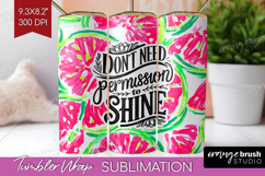 Inspirational Quote Tumbler Wrap - Summer Fruit Tumbler PNG Product Image 1