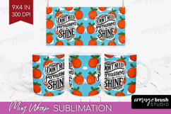 Inspirational Quote Mug Wrap - Summer Fruit Mug PNG Product Image 1