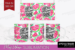Inspirational Quote Mug Wrap - Summer Fruit Mug PNG Product Image 1