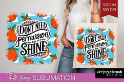 Inspirational Quote Tote Bag - Summer Fruit Tote Bag PNG Product Image 1