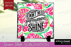 Inspirational Quote Slate PNG - Summer Fruit Square Slate Product Image 1