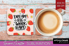 Inspirational Quote Square Coaster - Summer Fruit Coaster Product Image 1