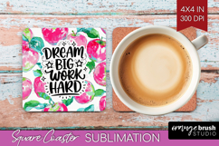 Inspirational Quote Square Coaster - Summer Fruit Coaster Product Image 1