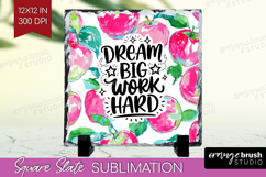 Inspirational Quote Slate PNG - Summer Fruit Square Slate Product Image 1