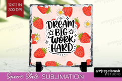Inspirational Quote Slate PNG - Summer Fruit Square Slate Product Image 1