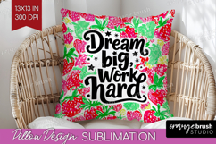 Inspirational Quote Pillow Sublimation - Summer Fruit Pillow Product Image 1
