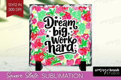 Inspirational Quote Slate PNG - Summer Fruit Square Slate Product Image 1