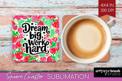 Inspirational Quote Square Coaster - Summer Fruit Coaster Product Image 1