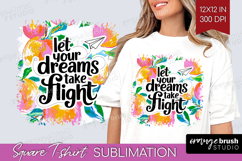 Inspirational Quote Square Tshirt Background - Summer Fruit Product Image 1