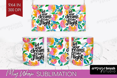 Inspirational Quote Mug Wrap - Summer Fruit Mug PNG Product Image 1