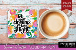 Inspirational Quote Square Coaster - Summer Fruit Coaster Product Image 1