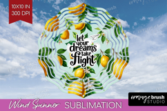 Inspirational Quote Wind Spinner Sublimation PNG - Summer Product Image 1