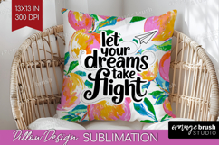 Inspirational Quote Pillow Sublimation - Summer Fruit Pillow Product Image 1