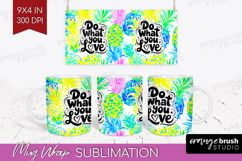 Inspirational Quote Mug Wrap - Summer Fruit Mug PNG Product Image 1