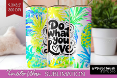 Inspirational Quote Tumbler Wrap - Summer Fruit Tumbler PNG Product Image 1