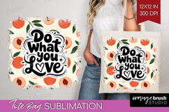 Inspirational Quote Tote Bag - Summer Fruit Tote Bag PNG Product Image 1