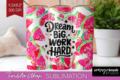 Inspirational Quote Tumbler Wrap - Summer Fruit Tumbler PNG Product Image 1