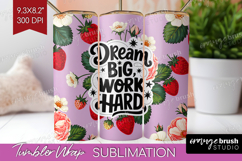 Inspirational Quote Tumbler Wrap - Summer Fruit Tumbler PNG Product Image 1