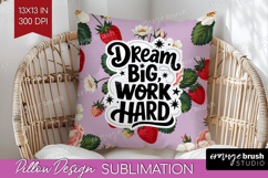 Inspirational Quote Pillow Sublimation - Summer Fruit Pillow Product Image 1