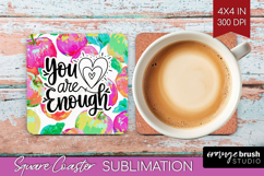 Inspirational Quote Square Coaster - Summer Fruit Coaster Product Image 1