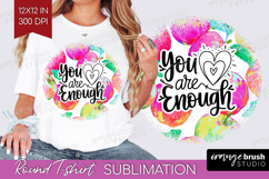 Inspirational Quote Round Tshirt Background - Summer Fruit Product Image 1