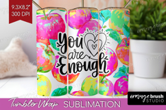 Inspirational Quote Tumbler Wrap - Summer Fruit Tumbler PNG Product Image 1