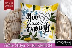Inspirational Quote Pillow Sublimation - Summer Fruit Pillow Product Image 1