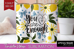Inspirational Quote Tumbler Wrap - Summer Fruit Tumbler PNG Product Image 1