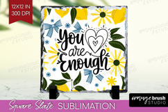 Inspirational Quote Slate PNG - Summer Fruit Square Slate Product Image 1