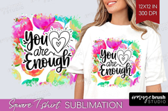 Inspirational Quote Square Tshirt Background - Summer Fruit Product Image 1