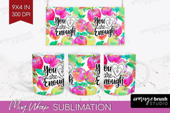 Inspirational Quote Mug Wrap - Summer Fruit Mug PNG Product Image 1